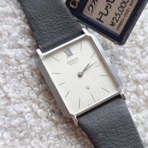 Citizen Quartz 1220-214307 JDM Rectangular Dress Watch Textured Dial 25mm Tank